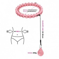 HHW01 PINK HULA HOOP WITH WEIGHT HMS