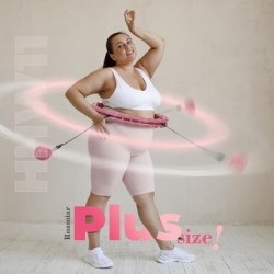 HHW11 PLUS SIZE HULA HOOP LIGHT PINK WITH WEIGHT HMS