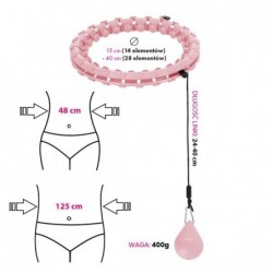 HHW12 PLUS SIZE HULA HOOP PINK WITH WEIGHT HMS