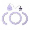 SET HULA HOOP MAGNETIC VIOLET HHM14 WITH WEIGHT + COUNTER HMS + WAIST SUPPORT BR163 BLACK