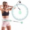 SET HULA HOOP HHW06 GREEN WITH A GRAVITY BALL AND COUNTER HMS + WAIST SUPPORT BR163 BLACK