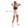 SET HULA HOOP HHW06 PINK WITH A GRAVITY BALL AND COUNTER HMS + WAIST SUPPORT BR163 BLACK