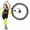 SET HULA HOOP HHW12 BLACK WITH WEIGHT HMS + WAIST SUPPORT BR163 BLACK PLUS SIZE