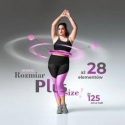 SET HULA HOOP HHW12 VIOLET WITH WEIGHT HMS + WAIST SUPPORT BR163 BLACK PLUS SIZE