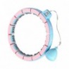 SET ADJUSTABLE HULA HOOP FH06 BLUE/PINK WITH WEIGHT AND COUNTER + WAIST SUPPORT BR160