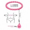 SET HULA HOOP OHA02 PINK WITH WEIGHT ONE FITNESS + WAIST SUPPORT BR160