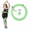 SET HULA HOOP PLUS SIZE HHW12 GREEN WITH WEIGHT HMS + WAIST SUPPORT BR163 BLACK