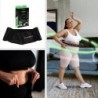 SET HULA HOOP HHW11 BLACK WITH WEIGHT HMS + WAIST SUPPORT BR163 BLACK PLUS SIZE