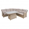 Garden furniture set PACIFIC table, corner sofa