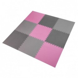 MP10 MULTIPACK L. GRAY-PINK- D.GRAY PUZZLE PROTECTIVE MAT 60x60x1.0 CM (9 PCS. SET) ONE FITNESS