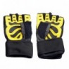 RST01 SIZE L MEN'S FITNESS GLOVES HMS (black - yellow)