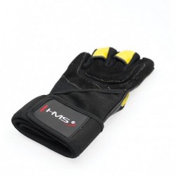 RST01 SIZE L MEN'S FITNESS GLOVES HMS (black - yellow)