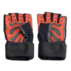 RST01 SIZE XL MEN'S FITNESS GLOVES HMS (black - red)