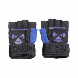 RST02 SIZE XL MEN'S FITNESS GLOVES HMS (black - blue)