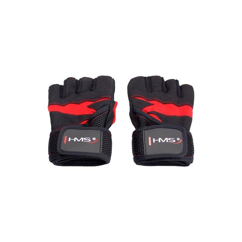 RST02 SIZE XL MEN'S FITNESS GLOVES HMS (black - red)