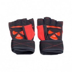 RST02 SIZE XL MEN'S FITNESS GLOVES HMS (black - red)