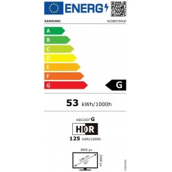 LCD Monitor SAMSUNG S43BM700UP 43" TV Monitor/Smart/4K Panel VA 3840x2160 16:9 60Hz 4 ms Speakers Tilt Colour