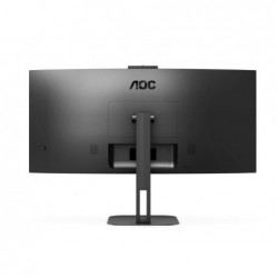 LCD Monitor|AOC|CU34V5CW/BK|34"|Curved/21 : 9|Panel VA|3440x1440|21:9|100Hz|Matte|1 ms|Speakers|Camera|Swivel|Height adjustable|Tilt|Colour Black|CU34V5CW/BK
