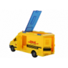 Delivery Car 1:16 Friction Drive Opening Doors Lights Yellow Sounds