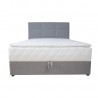 Continental bed LEVI 140x200cm, with mattress, grey