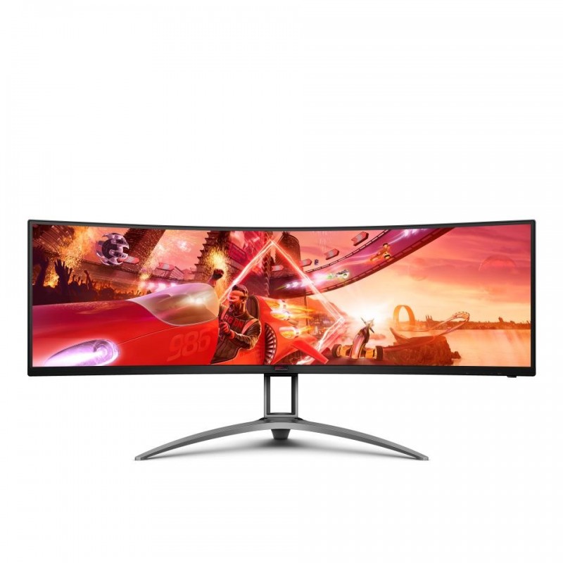 LCD Monitor AOC AG493UCX2 48.8" Gaming/Curved Panel VA 5120x1440 32:9 165Hz Matte 4 ms Speakers Swivel Height