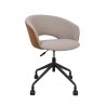 Task chair KARINA with castors, beige light brown
