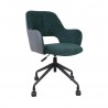 Task chair KENO with castors, green grey