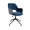 Task chair KENO without castors, blue grey