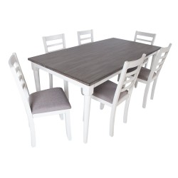 Dining set JANELLE with 6 chairs