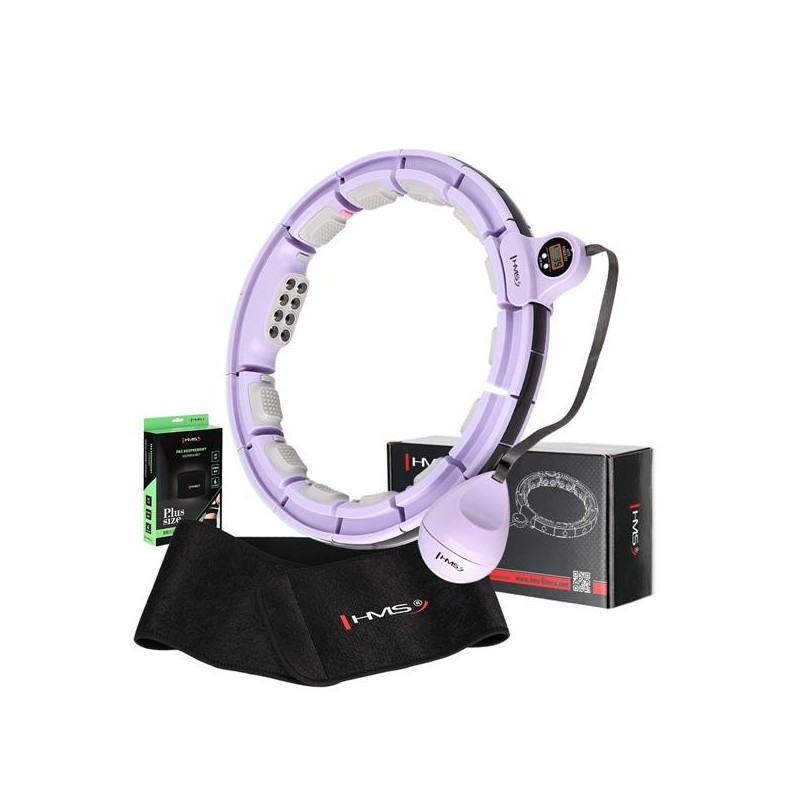 SET HULA HOOP MAGNETIC GREEN HHM13 WITH WEIGHT + COUNTER HMS + WAIST SUPPORT BR163 BLACK PLUZ SIZE