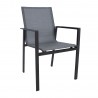 Garden furniture set AMALFI table and 6 chairs, grey