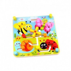 TOOKY TOY Puzzle Game Double-sided Colorful Maze 2in1 Animals and Shapes