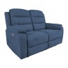 Recliner sofa MIMI 2-seater, electric, blue