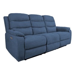 Recliner sofa MIMI 3-seater, electric, blue
