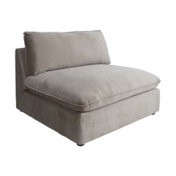 Modular sofa TEVY 1-seater armless section, beige