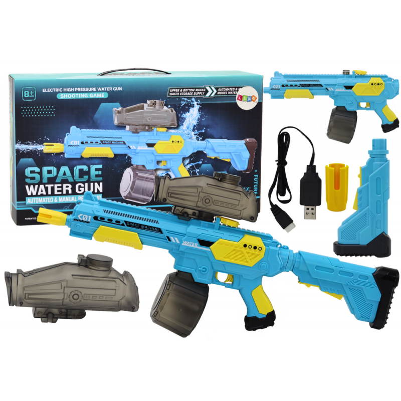 Blue Automatic M416 Cordless Water Gun Rifle