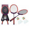 Set of 2 Badminton rackets, 2 Badminton shuttles, pink