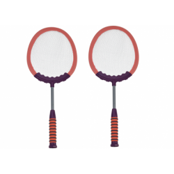 Set of 2 Badminton rackets, 2 Badminton shuttles, pink