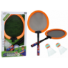 Set of 2 Badminton Rackets, 2 Badminton Shuttles, Orange