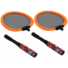 Set of 2 Badminton Rackets, 2 Badminton Shuttles, Orange
