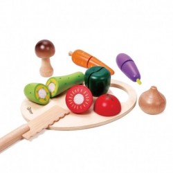CLASSIC WORLD Wooden Cutting Set for Vegetables with Velcro 16 pcs.