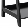 Shelf WALLY 63x40xH180cm, 5-shelves, shelf panel and frame  color  black, finish  lacquered