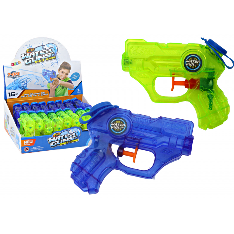 Mini Water Gun Handy, green,  blue, range 7-8 m