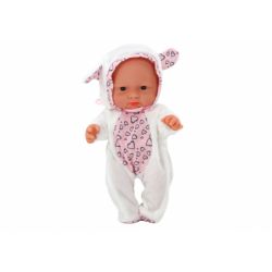 Small Baby Doll, White Clothes, Hat, Bow, Ears