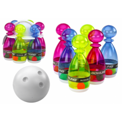 Bowling Set of 6 Transparent Colorful Bowling Pins