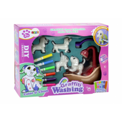 Artistic Kit DIY Bathing Salon For Dogs, Figurines, Markers