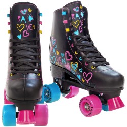 Quad Roller Skates Raven Trista Black with adjustable size
