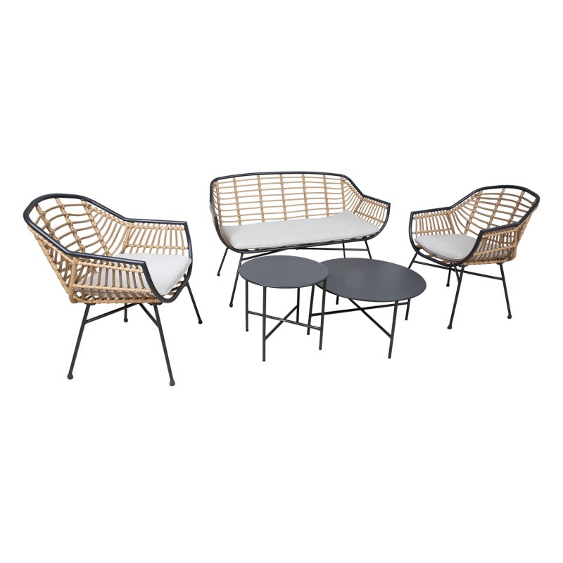 Garden furniture set LUNDE sofa, 2 chairs and 2 tables