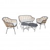 Garden furniture set LUNDE sofa, 2 chairs and 2 tables