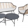 Garden furniture set LUNDE sofa, 2 chairs and 2 tables